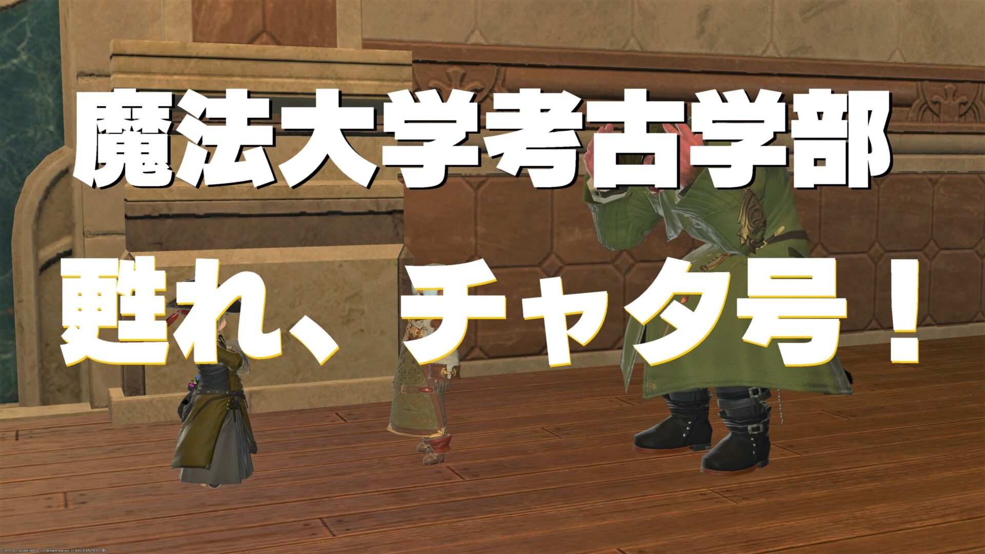 Ff14 魔法大学取引考古学部 甦れチャタ号 うさねこ散歩