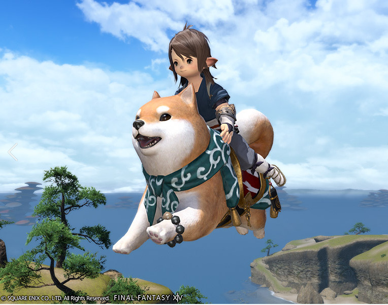 Ff14 マウント大柴犬 ヒップストリート コスチュームセット オプションアイテム追加 うさねこ散歩