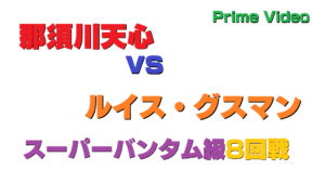 那須川天心 vs ルイス・グスマン スーパーバンタム級8回戦 2023年9月18日 Amazon prime Video会員特典で放送予定