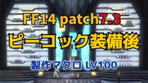 FF14  ピーコック装備の方向け！ LV100耐久80～耐久70★★★製作マクロ パッチ7.3