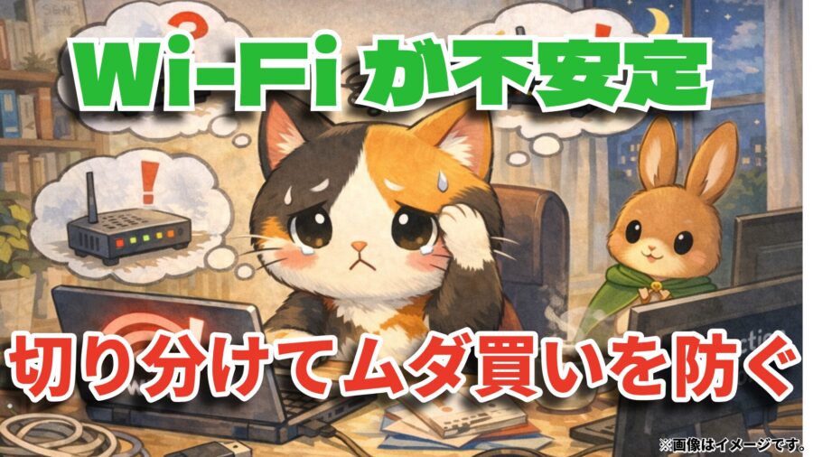 Wi-Fiが不安定な原因はどこ？ルーター・回線・PCを切り分けてムダ買いを防ぐ【2026年版】