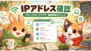IPアドレス確認｜自分のグローバルIP・ブラウザ・接続情報を表示